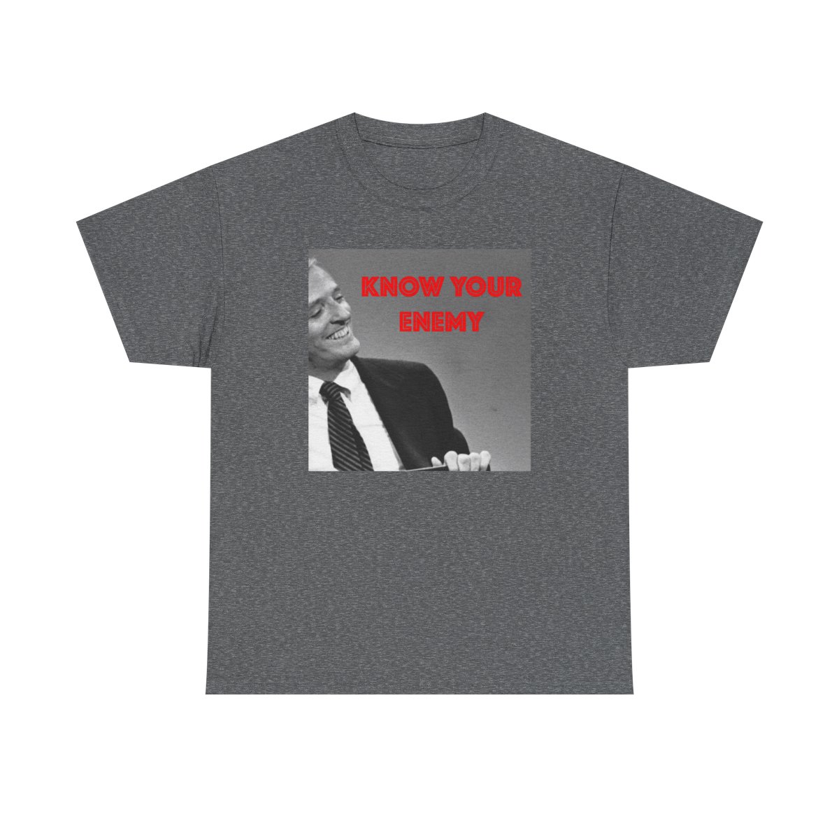 Know Your Enemy T-Shirt | Retro Photo Graphic Tee | Know Your Enemy Podcast - alternate angle 5, merchandise