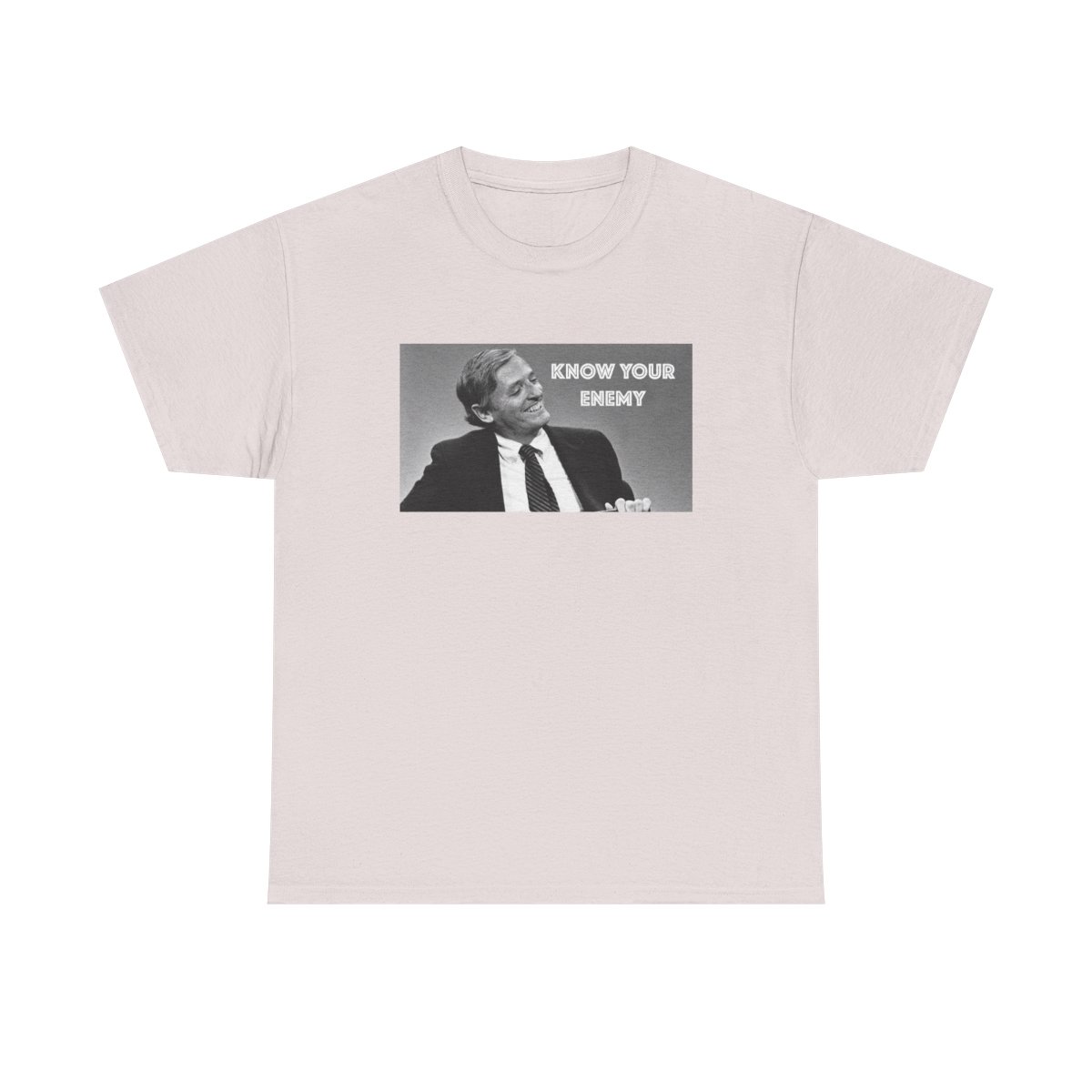 Know Your Enemy meme T-Shirt | Black & White Photo Graphic Tee | Know Your Enemy Podcast - alternate angle 3, merchandise