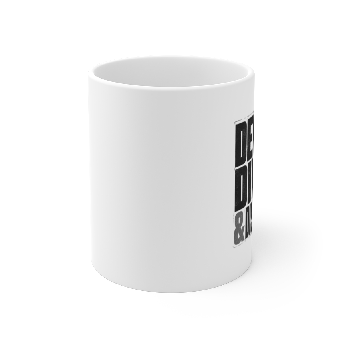 Know Your Enemy "Deep Dives & Discourse" White Mug - alternate angle 1, merchandise
