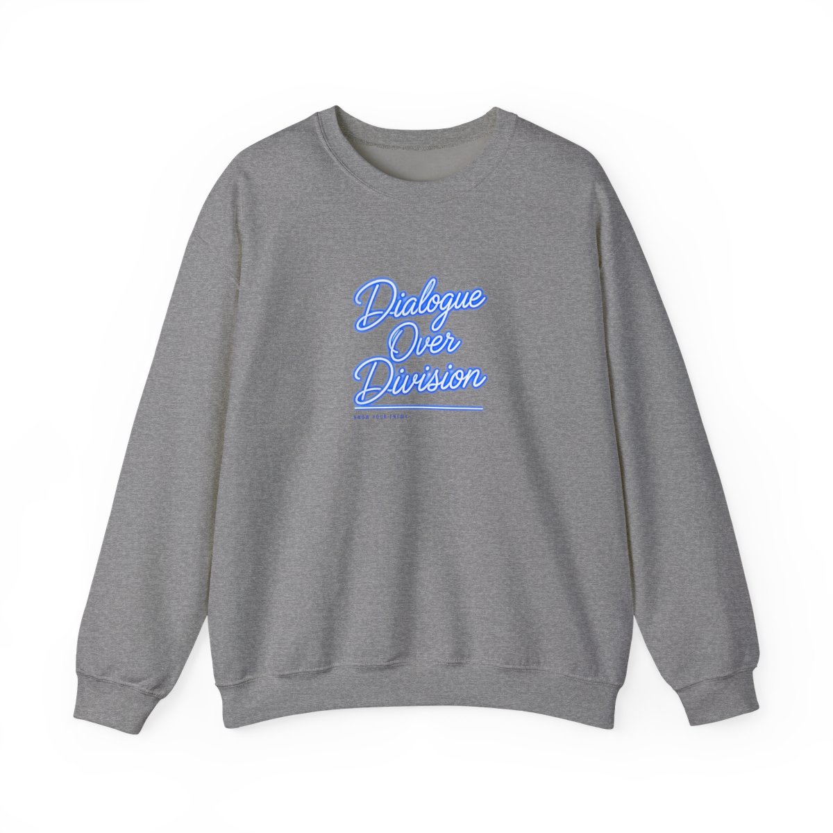 Know Your Enemy "Dialogue Over Division" Crewneck - alternate angle 3, merchandise