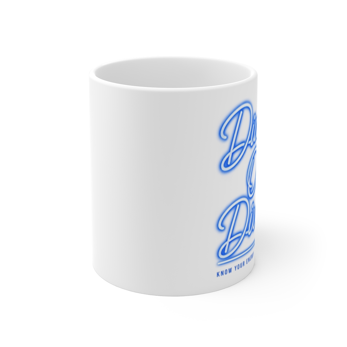 Know Your Enemy "Dialogue Over Division" White Mug - alternate angle 1, merchandise